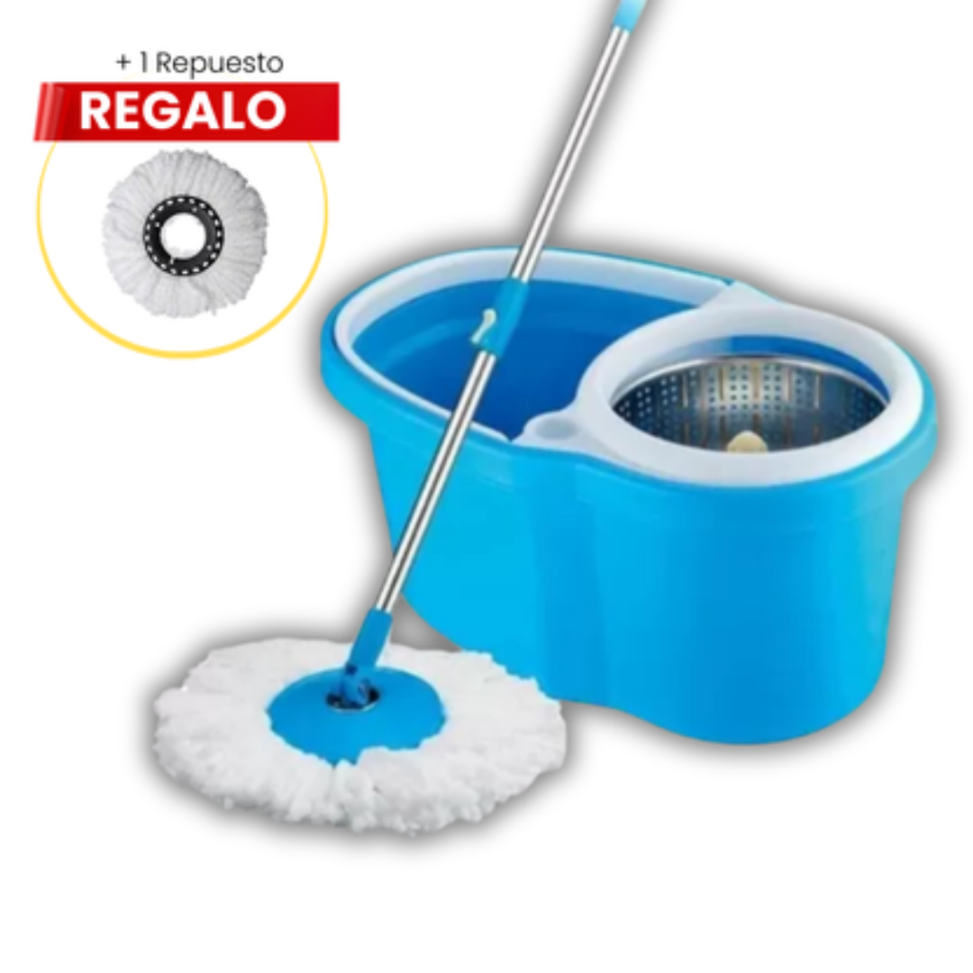 TRAPERO GIRATORIO 360 CON BALDE  (GRATIS MOPA DE REPUESTO)