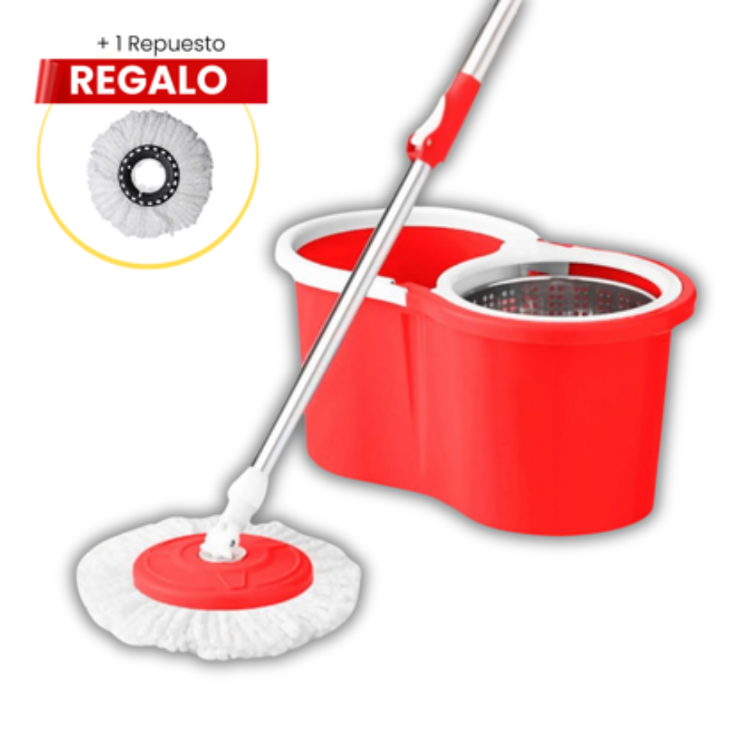 TRAPERO GIRATORIO 360 CON BALDE  (GRATIS MOPA DE REPUESTO)