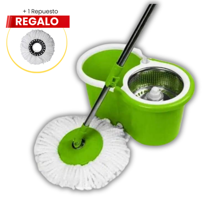 TRAPERO GIRATORIO 360 CON BALDE  (GRATIS MOPA DE REPUESTO)
